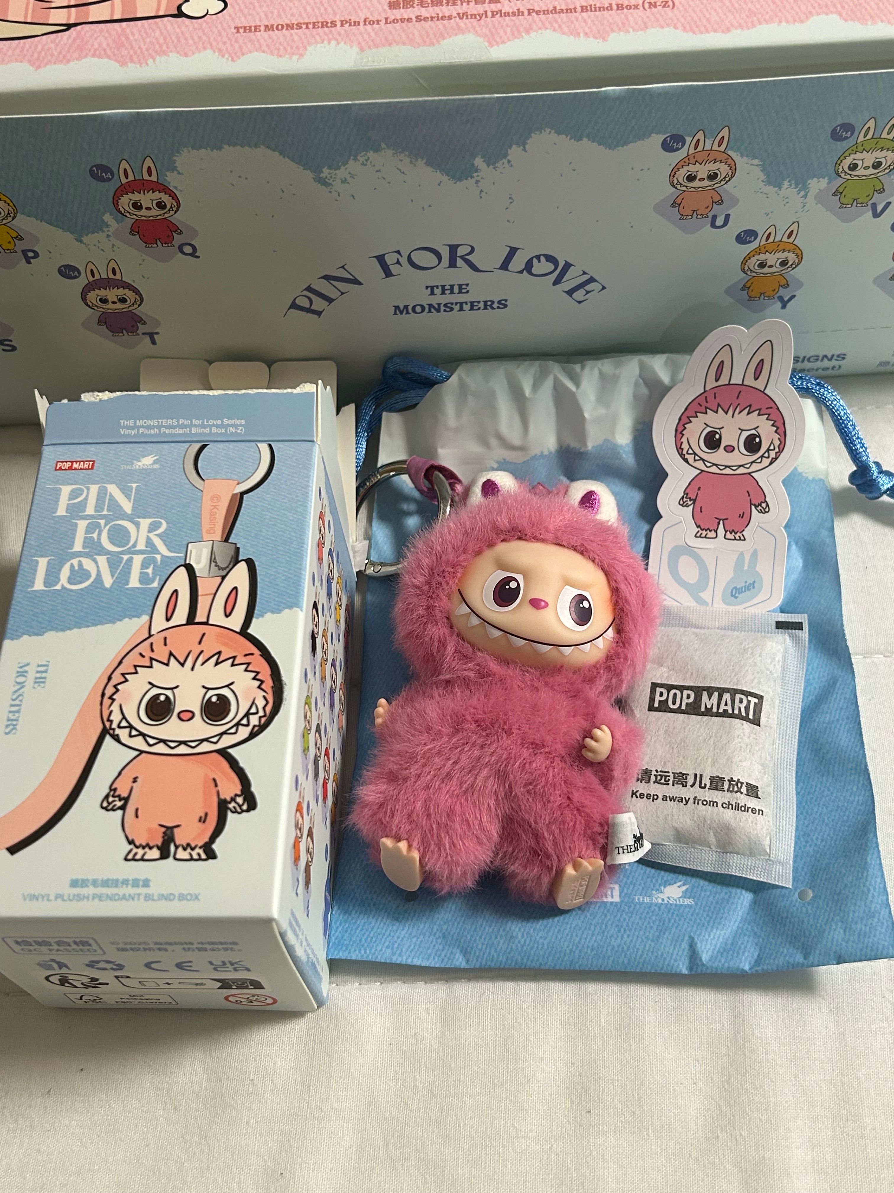 POP MART THE MONSTERS (LABUBU) Pin for Love Series-Vinyl Plush Pendant (N-Z) Q