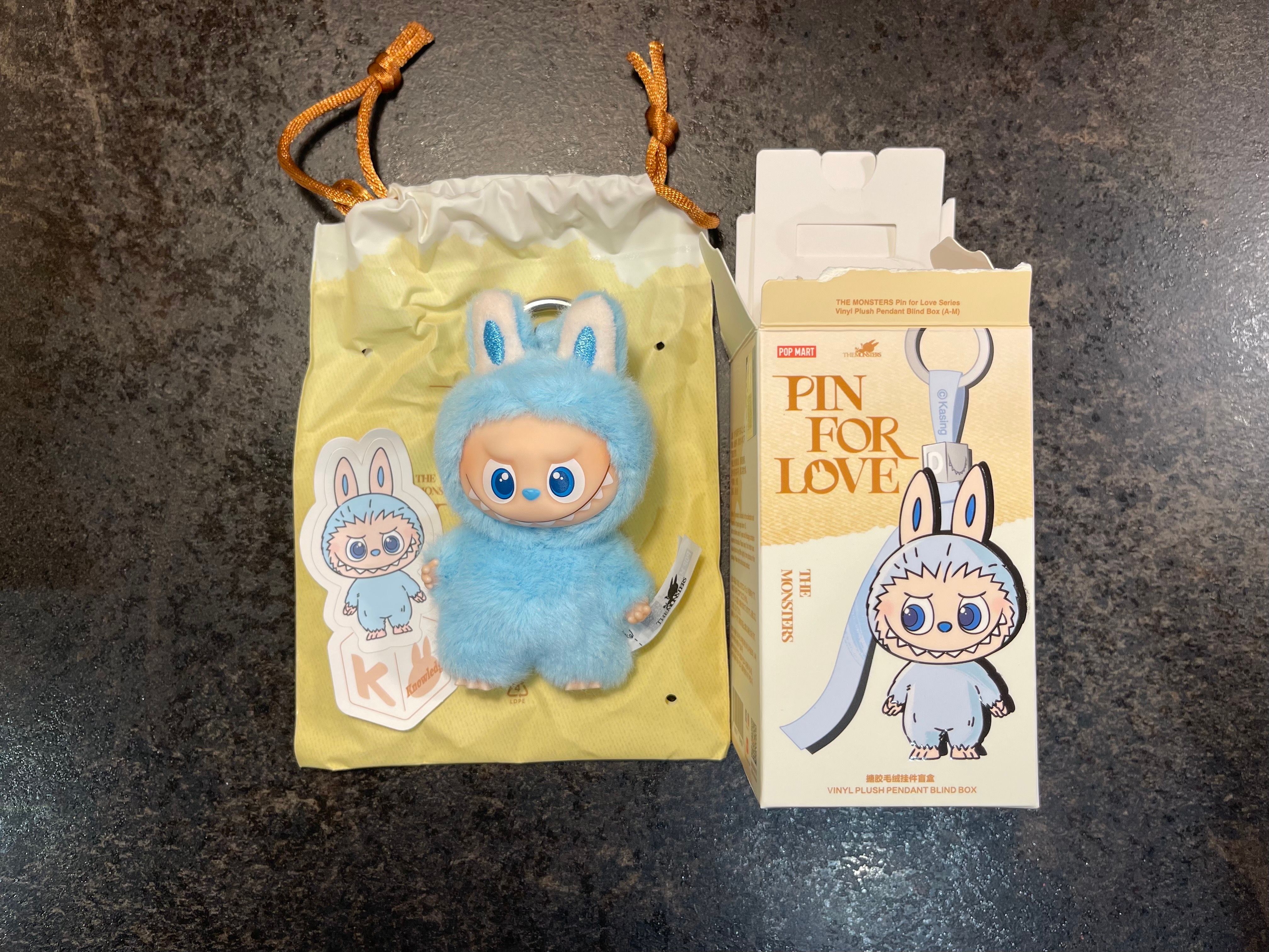 POP MART THE MONSTERS (LABUBU) Pin for Love Series-Vinyl Plush Pendant (A-M) K