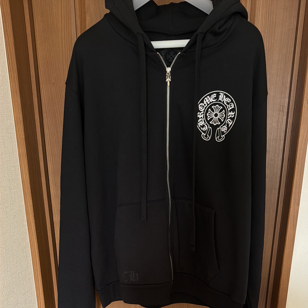 Chrome Hearts Back Horseshoe Zip Hoodie Osaka Exclusive "Black"