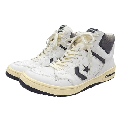 コンバース 美品 WEAPON VTG HI スニーカー シューズ メンズ ホワイト/ブラック 27cm 34201760 27