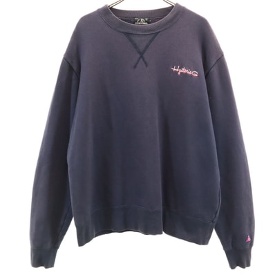 HYSTERIC GLAMOUR ヒステリックグラマー 日本製 長袖 スウェット トレーナー L ネイビー