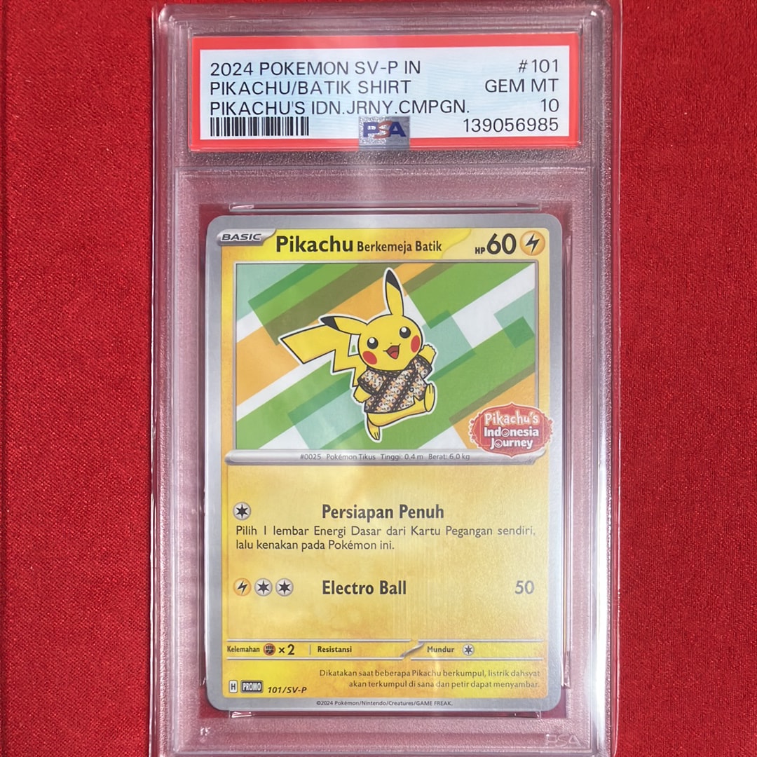 PSA 10]Pikachu Berkemeja Batik (Pikachu Pattern) P [SV-P 101] [IDN