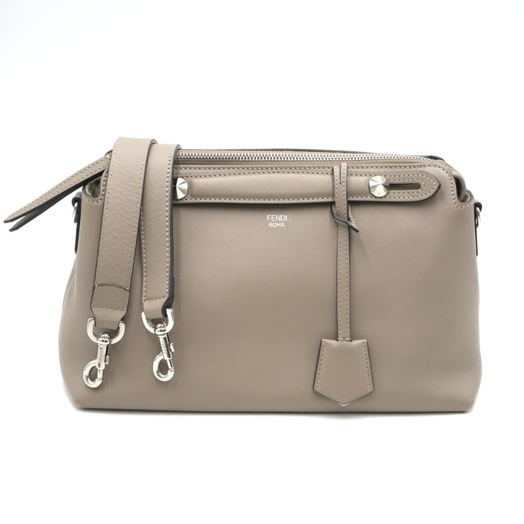 FENDI(フェンディ)BY THE WAY バイ ザ ウェイ ミディアム 2WAY ハンドバッグ ショルダーバッグ トルトラ グレージュ レザー シルバー金具 8BL146【中古】