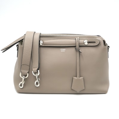 FENDI(フェンディ)BY THE WAY バイ ザ ウェイ ミディアム 2WAY ハンドバッグ ショルダーバッグ トルトラ グレージュ レザー シルバー金具 8BL146【中古】