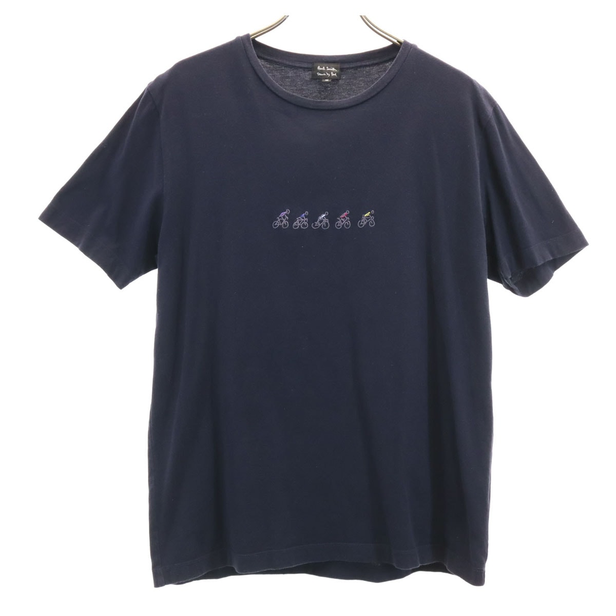 Paul Smith ポールスミス ロードバイク刺繍 半袖 Tシャツ M ネイビー Drawn by Paul