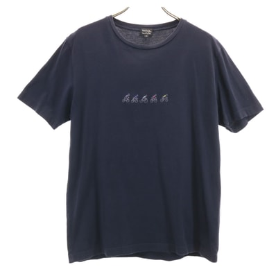 Paul Smith ポールスミス ロードバイク刺繍 半袖 Tシャツ M ネイビー Drawn by Paul