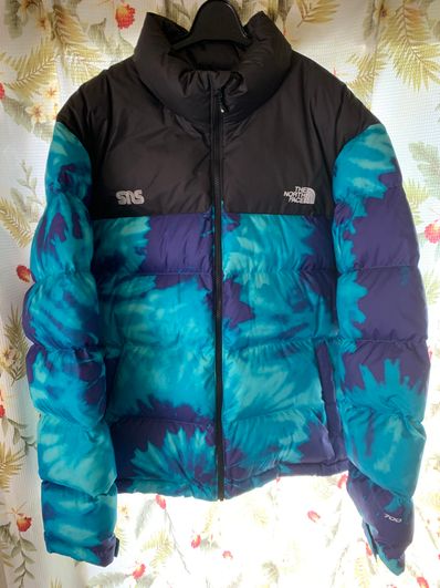 The North Face x SNS Nuptse Jacket "Scuba Blue Tie Dye"