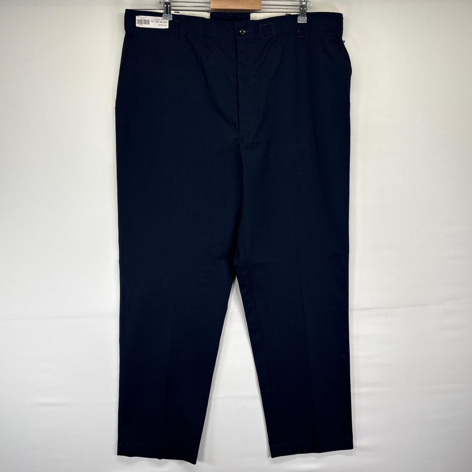 古着 レッドキャップ RED KAP ワークパンツ チノパン ワンポイントロゴ 大きいサイズ テーパード w42 L32  ネイビー メンズ