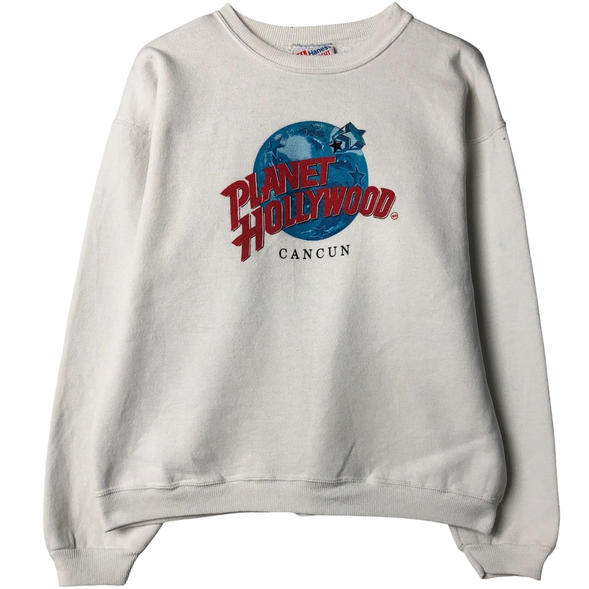 古着 90年代 ヘインズ Hanes PLANET HOLLYWOOD プラネットハリウッド アドバタイジング スウェットシャツ トレーナー USA製 メンズM相当 ヴィンテージ/eaa584159