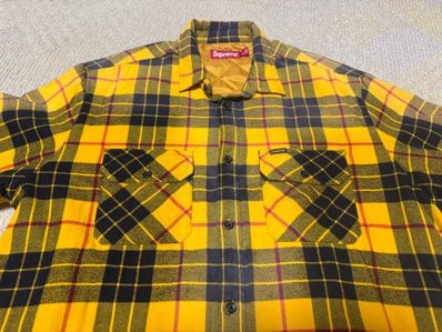 Supreme Quilted Plaid Shirt "Yellow"