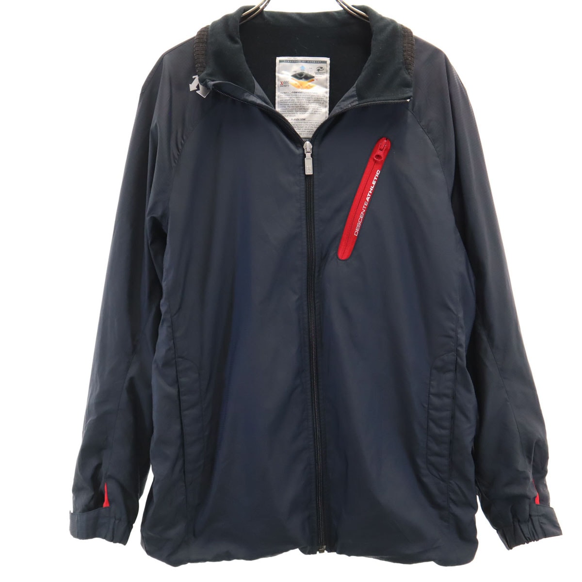 DESCENTE デサント ジップジャケット S ネイビー系 裏トリコット