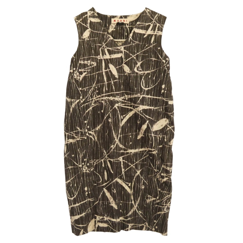 MARNI マルニ ワンピース ノースリーブ ワンピース ダークブラウン系 40【中古】