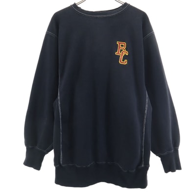 Champion チャンピオン 90s USA製 刺繍タグ オールド 長袖 リバースウィーブ スウェット トレーナー XL ブラック