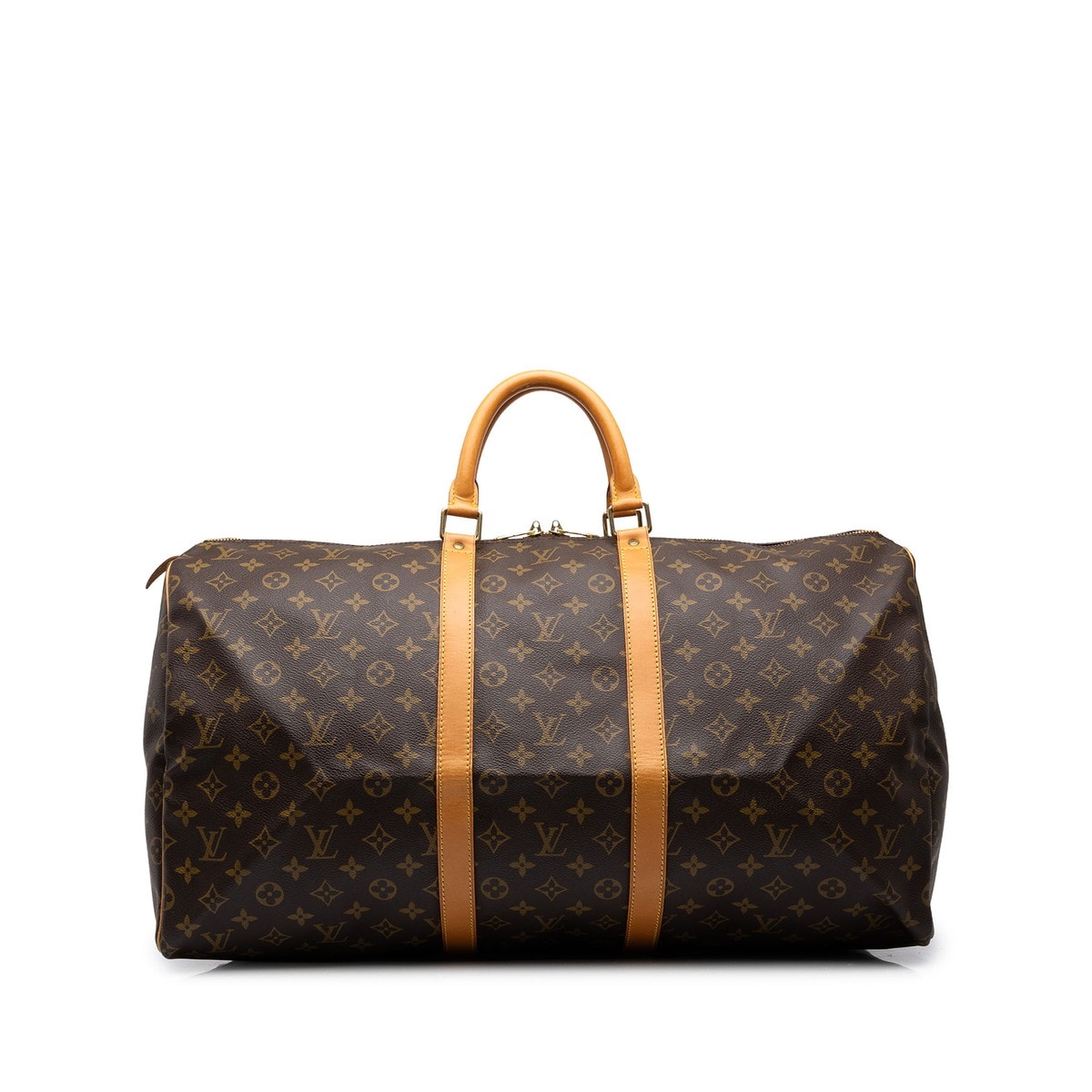 ルイ ヴィトン モノグラム キーポル55 ボストンバッグ ハンドバッグ M41424 ブラウン PVC レザー ユニセックス LOUIS VUITTON 中古
