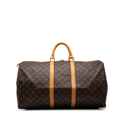 ルイ ヴィトン モノグラム キーポル55 ボストンバッグ ハンドバッグ M41424 ブラウン PVC レザー ユニセックス LOUIS VUITTON 中古