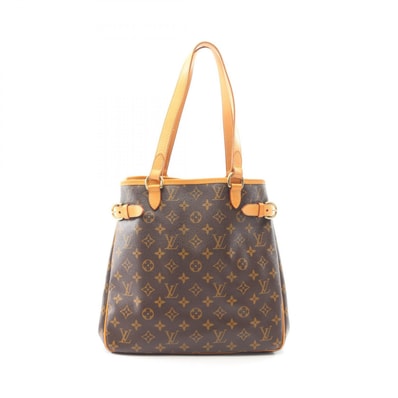 ルイ・ヴィトン LOUIS VUITTON バティニョール ヴェルティカル トートバッグ バッグ PVCコーティングキャンバス レザー モノグラム レディース ブラウン系 M51153 【中古】