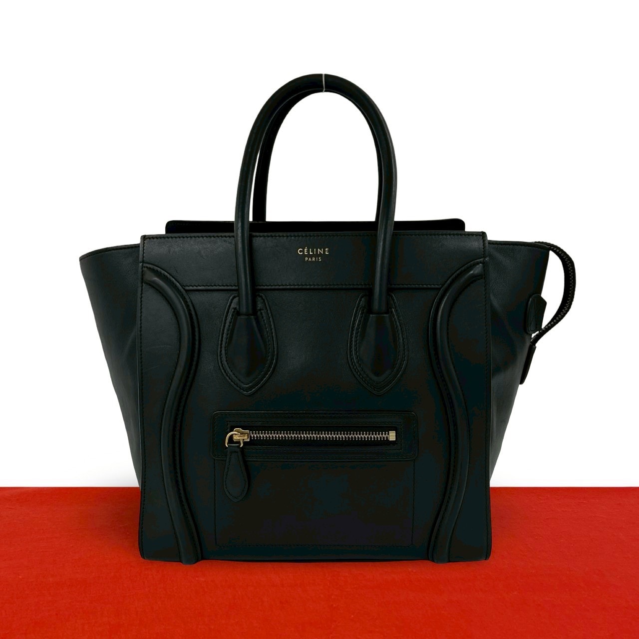 CELINE セリーヌ ラゲージ マイクロショッパー レザー ハンドバッグ ブラック
20365