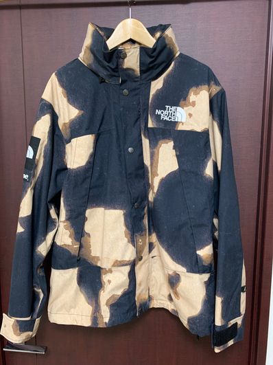 Supreme x The North Face Bleached Denim Print Mountain Jacket "Black"