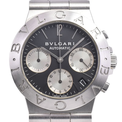 ブルガリ BVLGARI CH35S AUTO ディアゴノ スポーツ クロノグラフ 自動巻き メンズ 美品 保証書付き C#147031