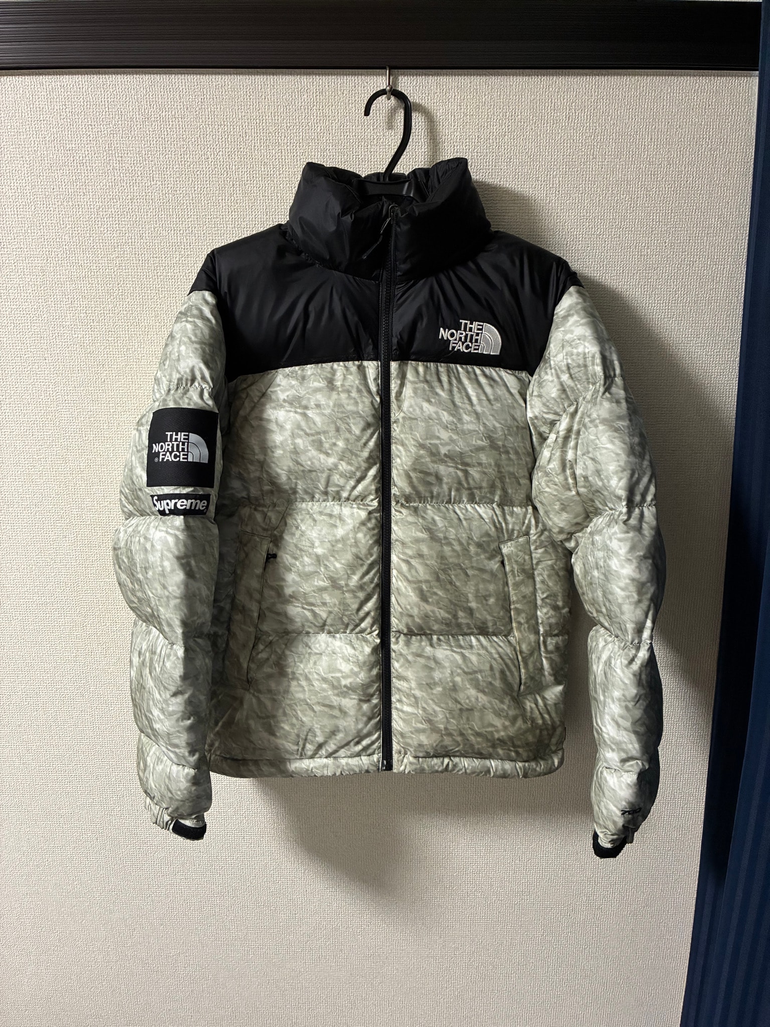 Supreme x The North Face Nuptse Jacket "White Paper Print"