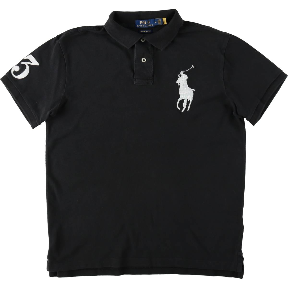 古着 ラルフローレン Ralph Lauren POLO RALPH LAUREN CUSTOM SLIM FIT ビッグポニー 半袖 ポロシャツ メンズM相当/eaa657680