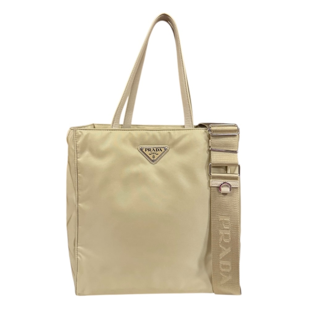 プラダ ショルダーバッグ 1BG426 ベージュ レディース PRADA 中古