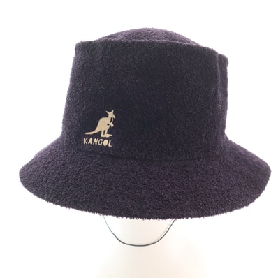 KANGOL カンゴール イギリス製 パイル地 バケット ハット ブラック 帽子