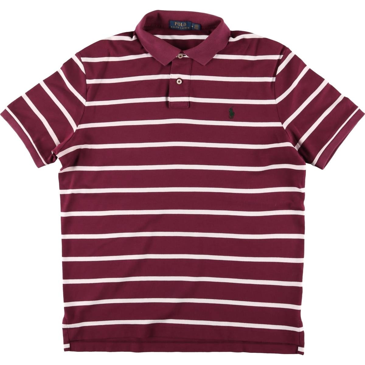 古着 ラルフローレン Ralph Lauren POLO RALPH LAUREN 半袖 ボーダー ポロシャツ メンズM相当/eaa563838