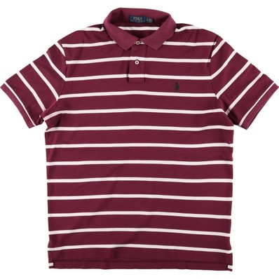 古着 ラルフローレン Ralph Lauren POLO RALPH LAUREN 半袖 ボーダー ポロシャツ メンズM相当/eaa563838