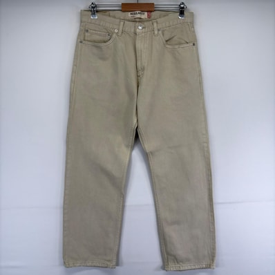 古着 リーバイス Levi's デニム パンツ 505 ストレート ジップ ジーパン カラーデニム w34 L29 ベージュ メンズ
