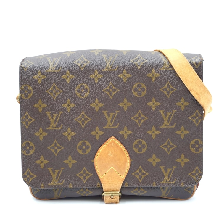 LOUIS VUITTON(ルイヴィトン)カルトシエールGM ヴィンテージ ショルダーバッグ モノグラムキャンバス ブラウン レザー レディース M51252【中古】
