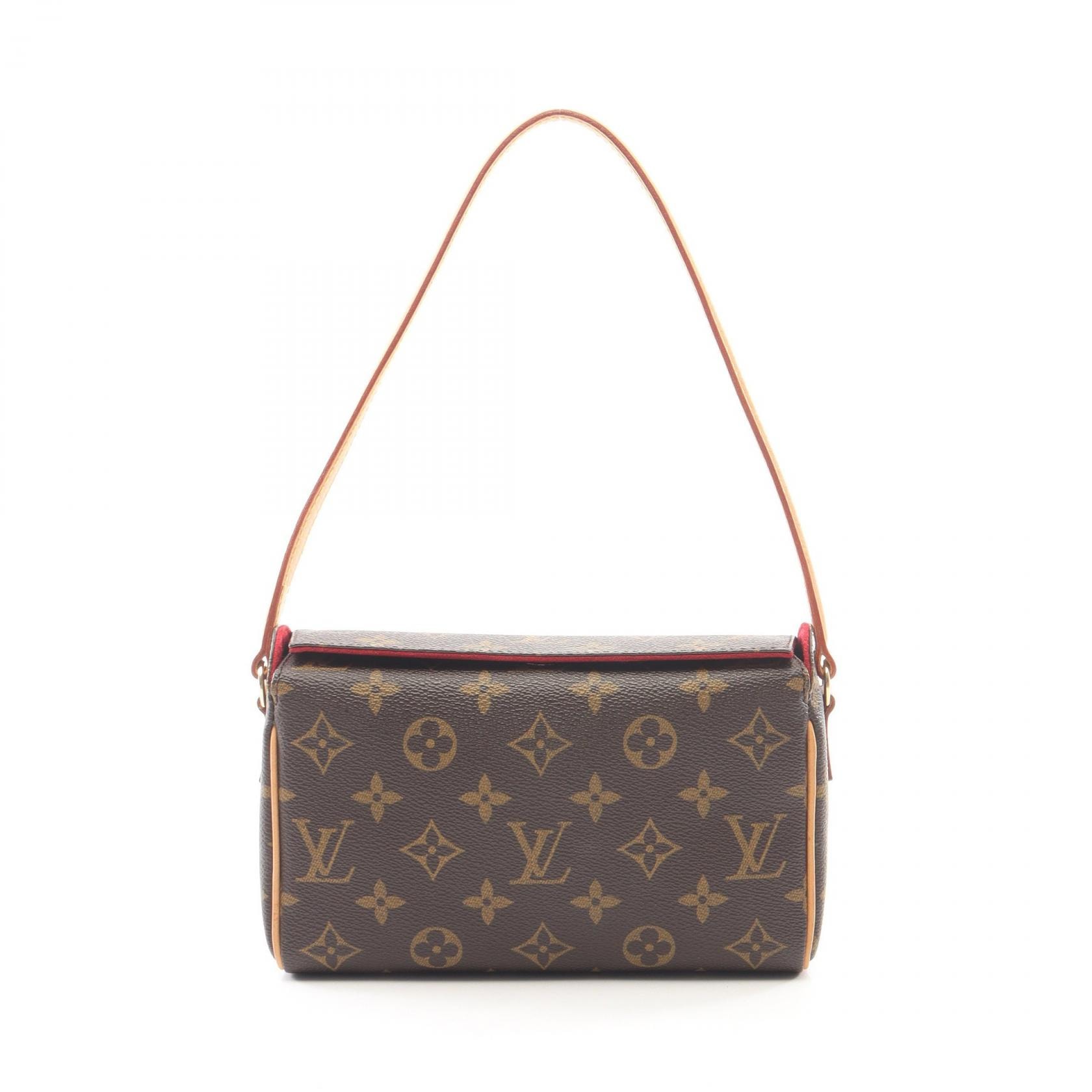 ルイ・ヴィトン LOUIS VUITTON レシタル モノグラム ハンドバッグ バッグ PVCコーティングキャンバス レザー レディース ブラウン系 M51900 【中古】