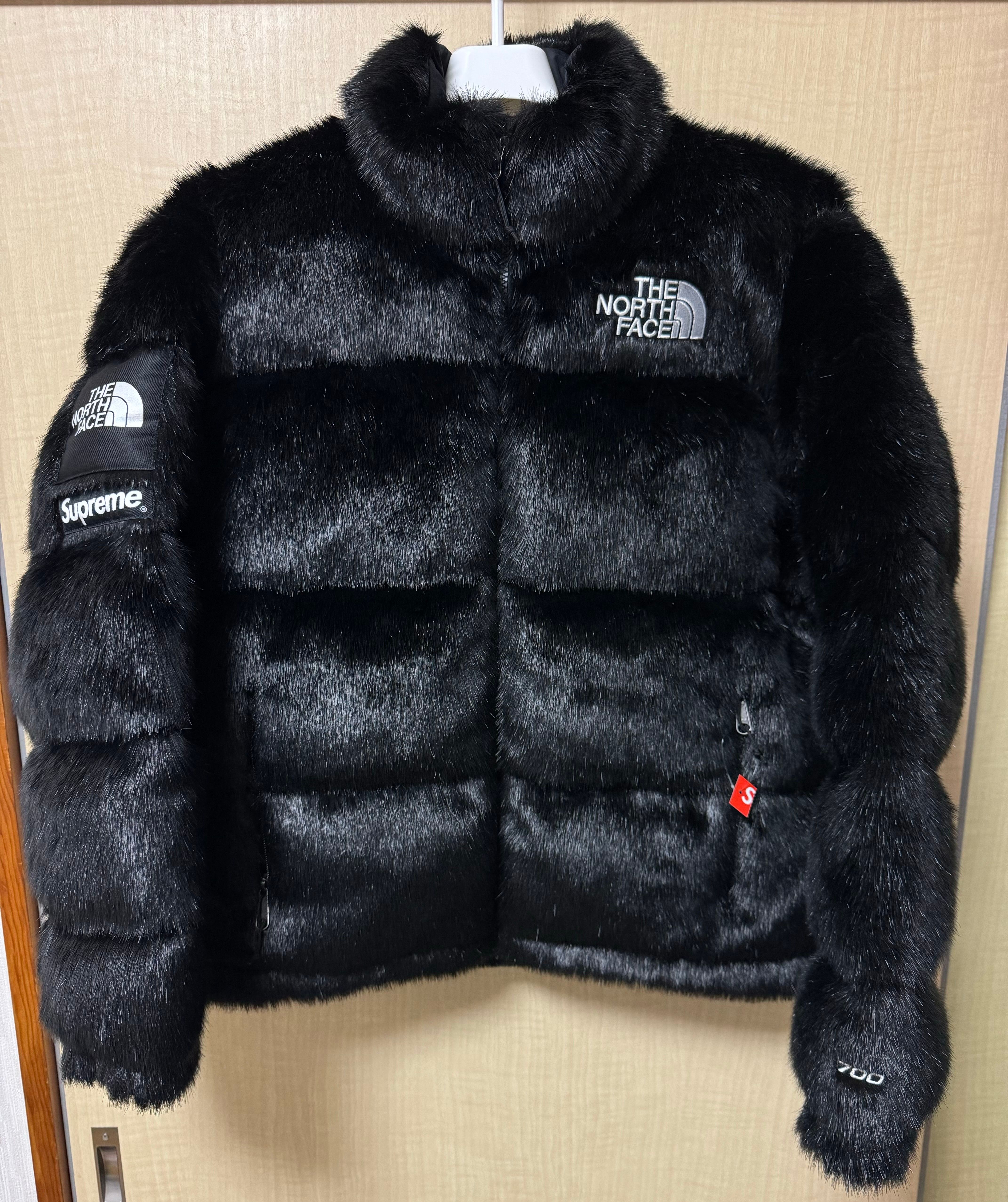 Supreme x The North Face Faux Fur Nuptse Jacket "Black"