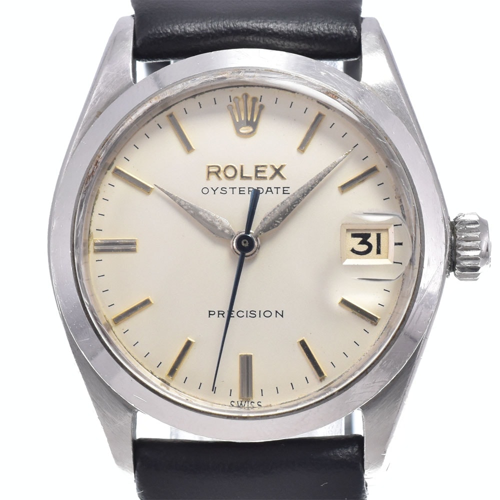ロレックス ROLEX 6466 ヴィンテージ オイスターデイト Cal.1210 シルバー 手巻き ボーイズ 腕時計 N#147018