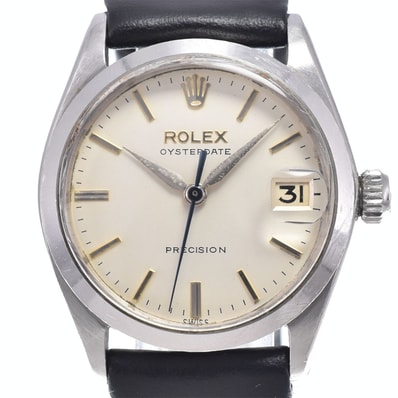 ロレックス ROLEX 6466 ヴィンテージ オイスターデイト Cal.1210 シルバー 手巻き ボーイズ 腕時計 N#147018