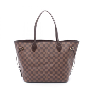 ルイ・ヴィトン LOUIS VUITTON ネヴァーフルMM トートバッグ バッグ PVCコーティングキャンバス レザー ダミエ エベヌ レディース ブラウン系 N51105 【中古】