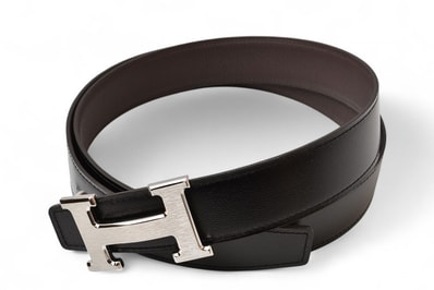 エルメス ベルト リバーシブル HERMES コンスタンス サイズ95 Hバックル ボックスカーフ/トゴ ブラック/ショコラ 未使用【中古】