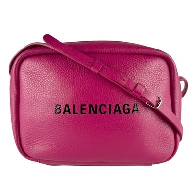 バレンシアガ BALENCIAGA ショルダーバッグ エブリデイ カメラバッグS レザー ピンク レディース 489812【中古】 z10461