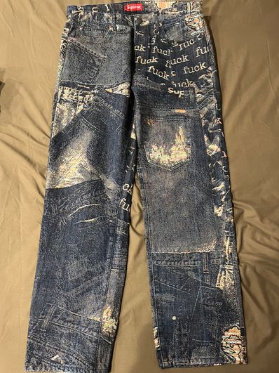 Supreme Archive Denim Jacquard Regular Jean "Blue"