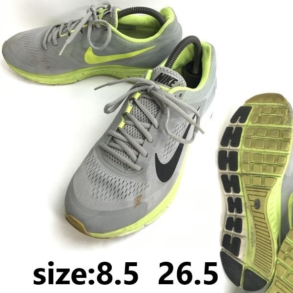 NIKE ZOOM STRUCTURE+ 17/ナイキ★ローカットスニーカー【size:8.5/26.5/グレー/gray】615843-007/sneakers/Shoes/trainers◆sB-85