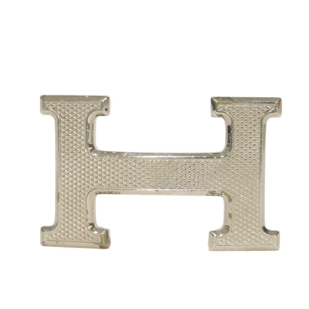HERMES エルメス Hギヨシェ バックル 32MM ギロッシュ 幾何学模様 Hマーク パラジウム Hベルト メタル シルバー ベルト用