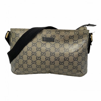 ★最終価格【6cd5828-k】グッチ ショルダーバッグ GGクリスタル 189749 コーティングキャンバス ゴールド ブラック ゴールド金具【中古】レディース