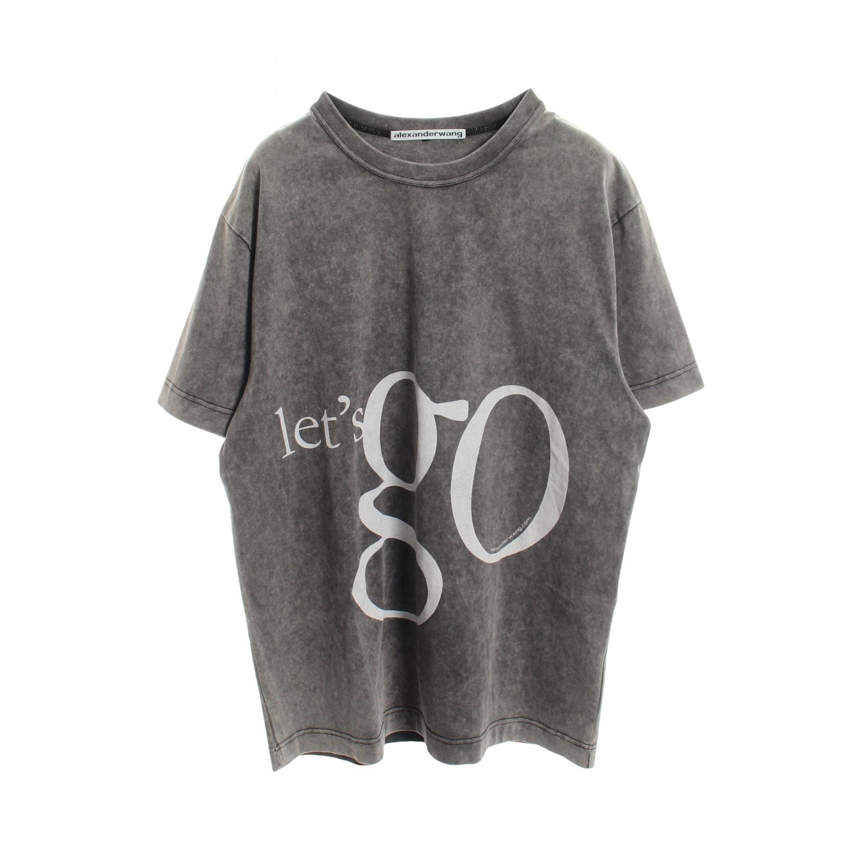 アレキサンダーワン alexanderwang ロゴプリント 半袖Tシャツ 衣料品 トップス コットン メンズ グレー系 【中古】