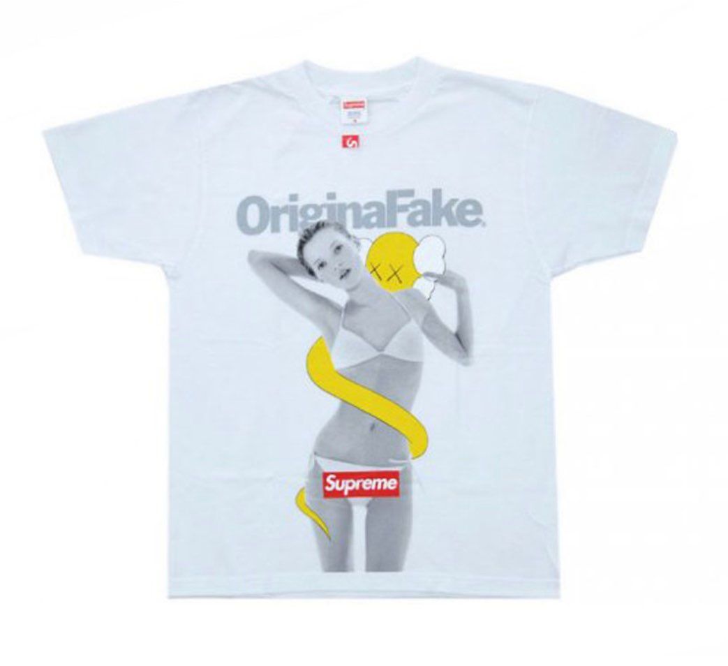 Supreme Original Fake Daikanyama 10th Anniversary Kate Moss Tee "Yellow"