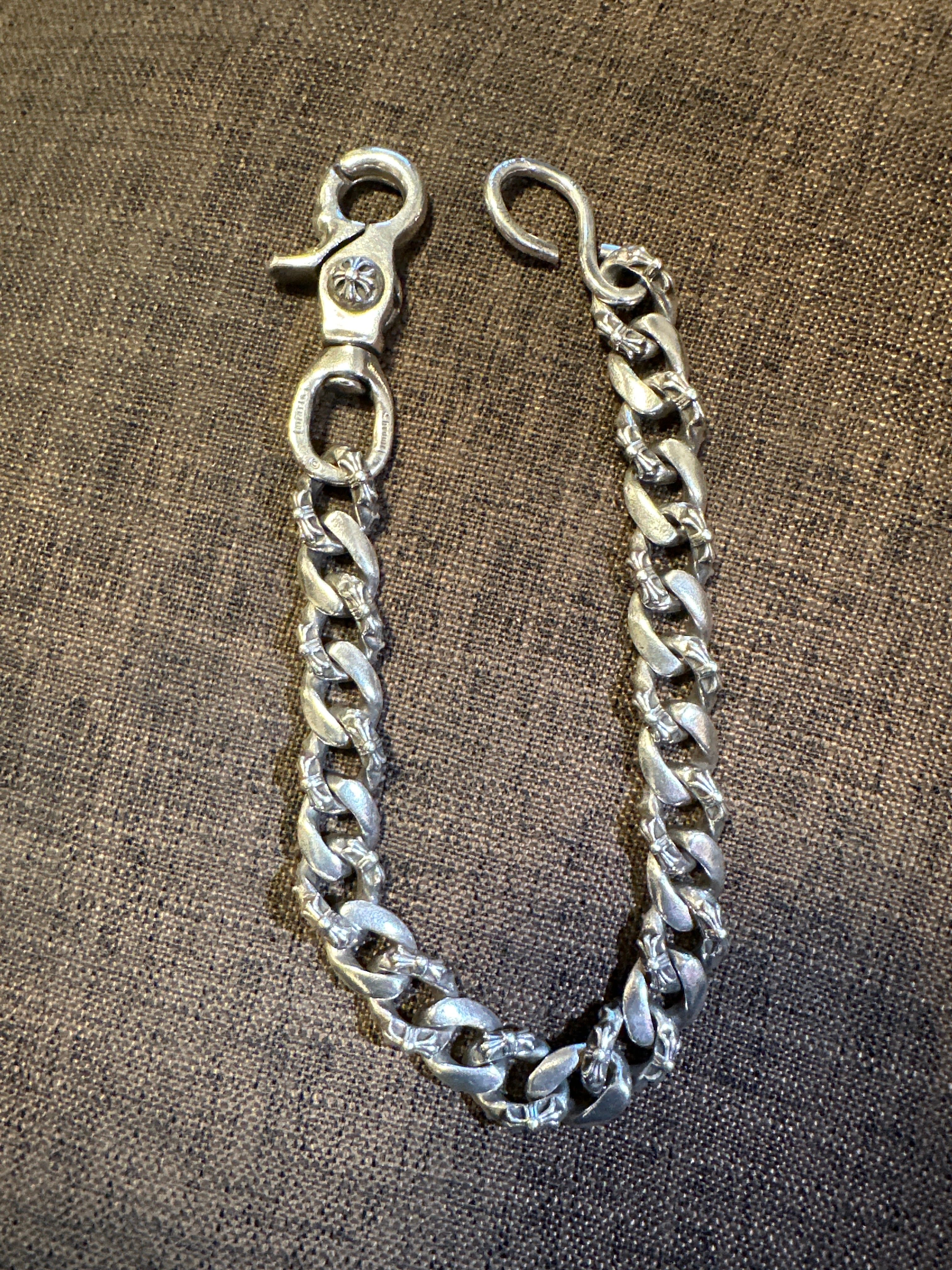 Chrome Hearts Fancy Link Chain 1 Clip Wallet Chain Short "Silver"