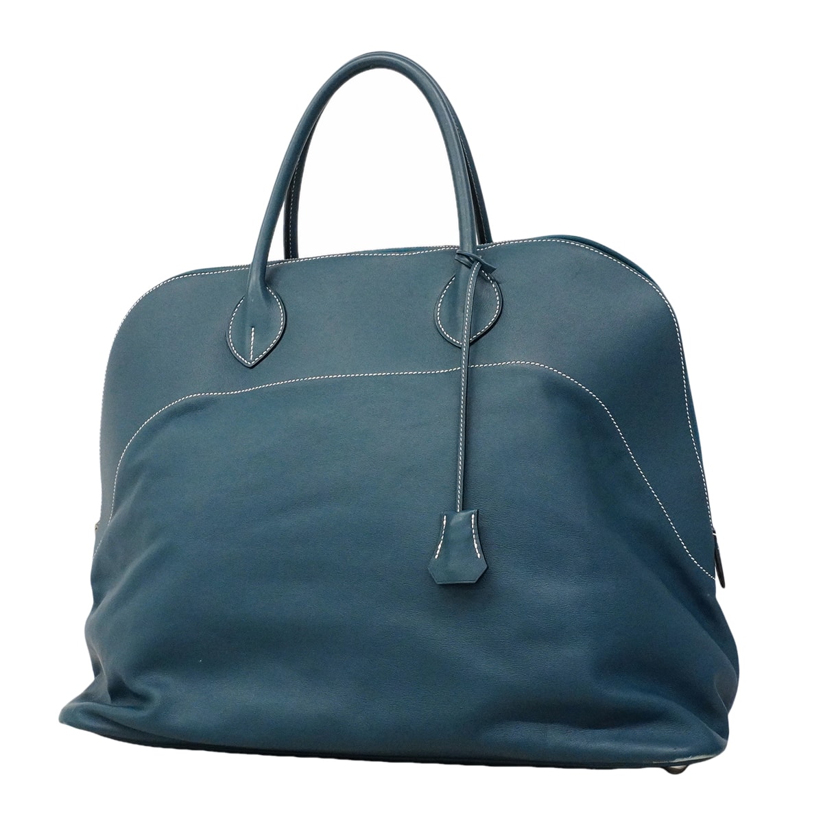 ★最終価格★SALE【6gc2410】エルメス ハンドバッグ ボリードリラックス45 ヴォーシッキム ブルーイズミール シルバー金具 □R刻印【中古】メンズ レディース ユニセックス