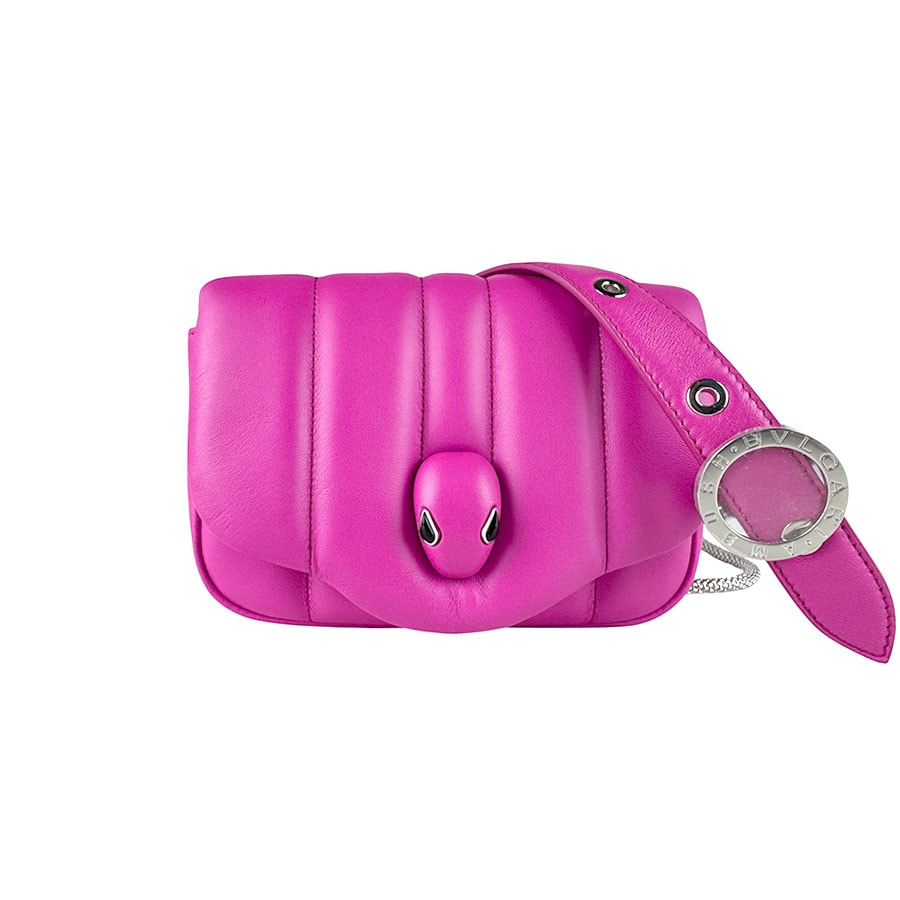 ブルガリ BVLGARI ショルダーバッグ ベルトバッグ セルペンティ AMBUSH レザー マゼンタ レディース【中古】 z9851