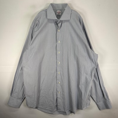 古着 ブルックスブラザーズ Brooks Brothers 長袖シャツ ブルー系 ストライプ メンズ