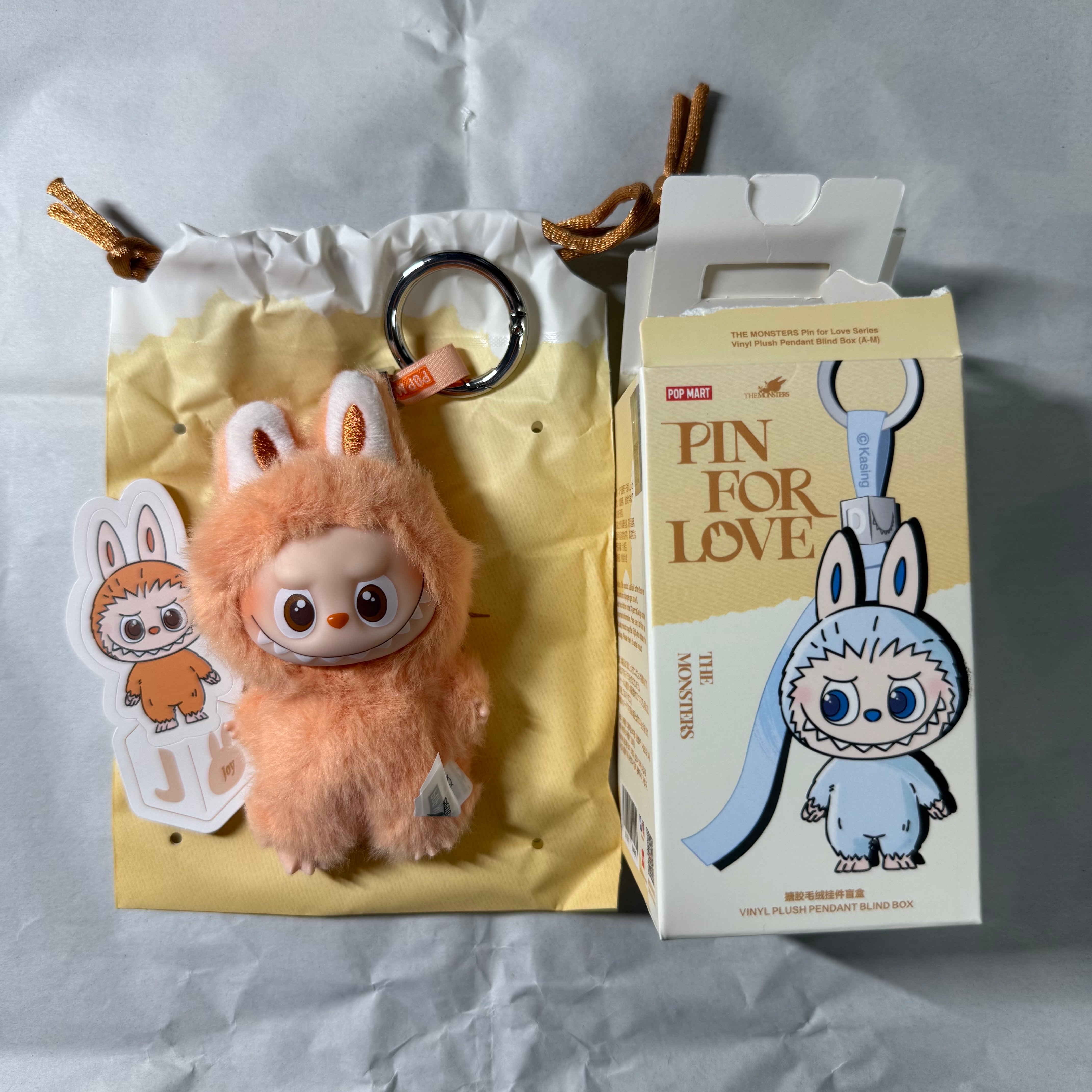 POP MART THE MONSTERS (LABUBU) Pin for Love Series-Vinyl Plush Pendant (A-M) J