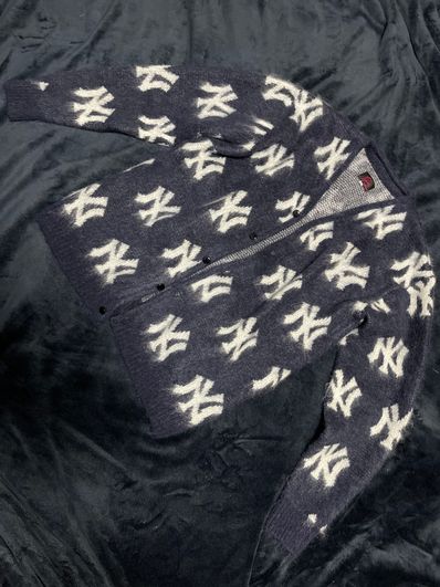 Needles x Beams Boy MLB Collection "New York Yankees" Mohair Cardigan "Navy"